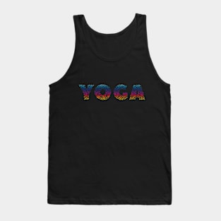 The word Yoga made of Yoga poses Tank Top